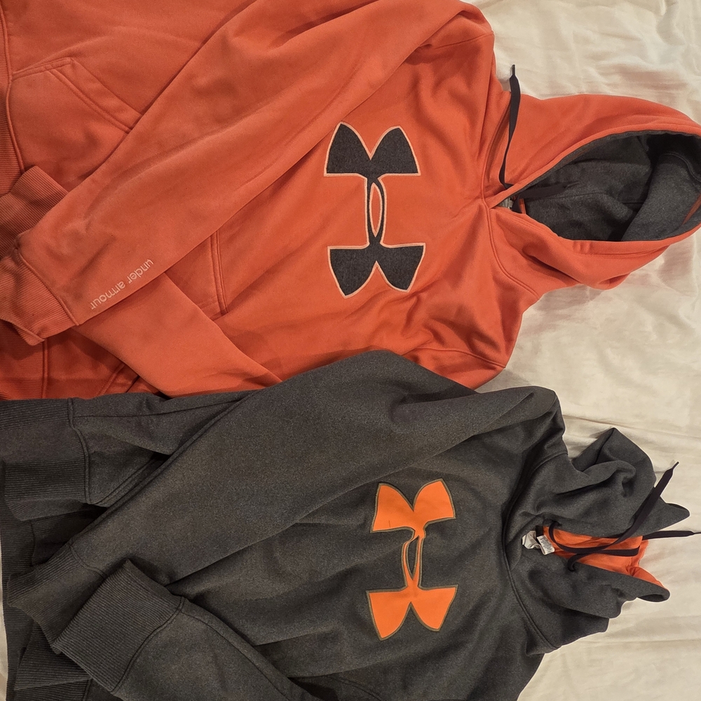 Under Armour Kids' Hoodies - Red and Dark Gray